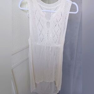 Chic white Knit Sleeveless Top